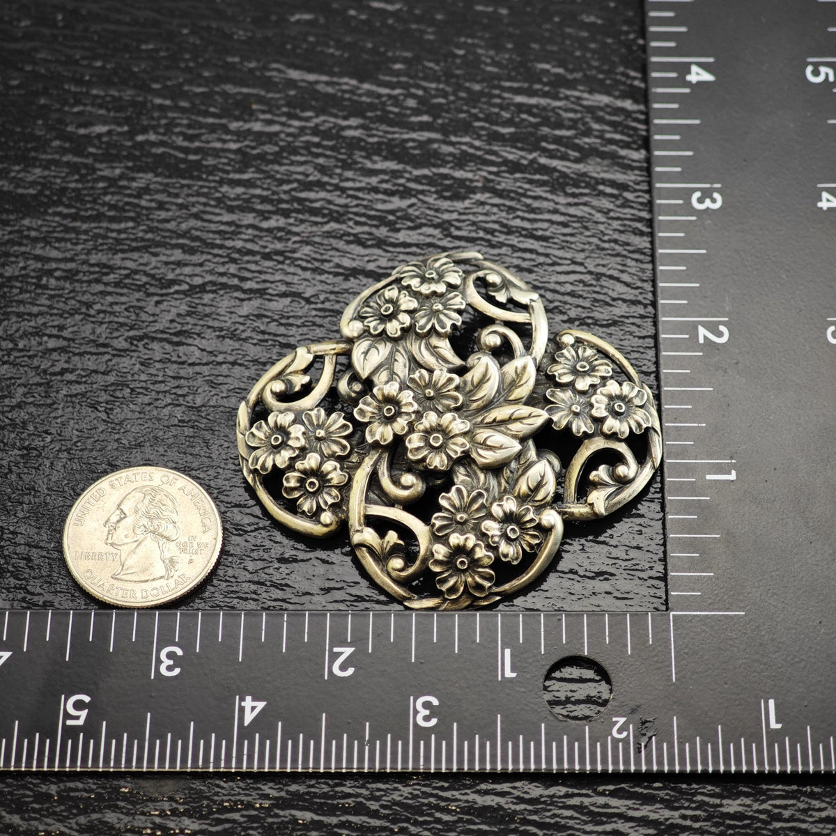 Norseland Floral Sterling Silver Brooch B2250