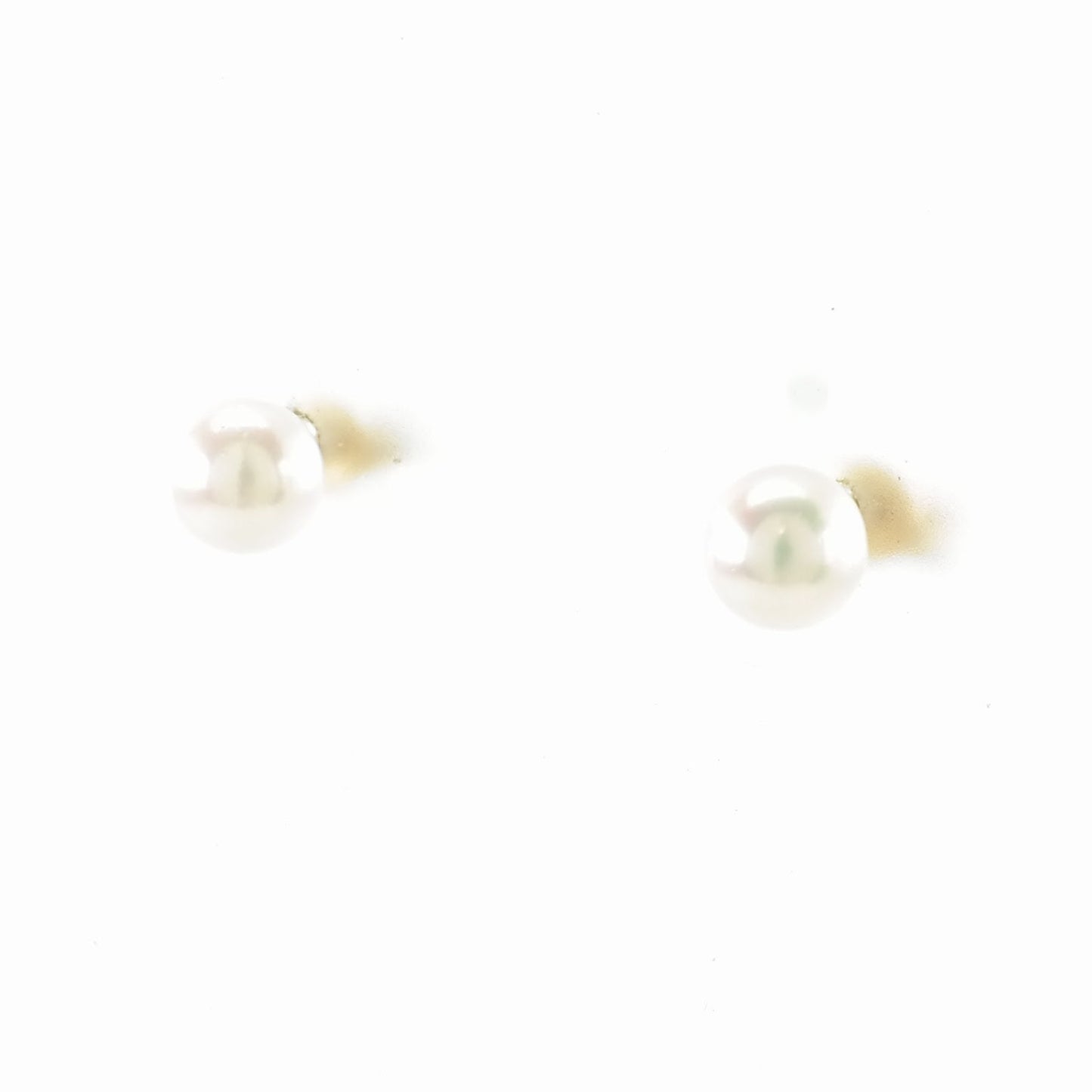 14k Gold Mikimoto Stud Earrings 6.5mm Pearl