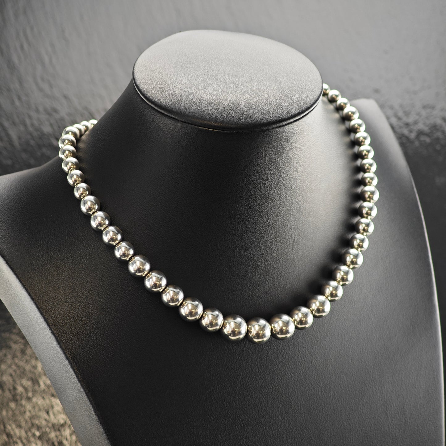 Vintage Tiffany & Co Hardwear, Beaded Necklace Sterling Silver N2488
