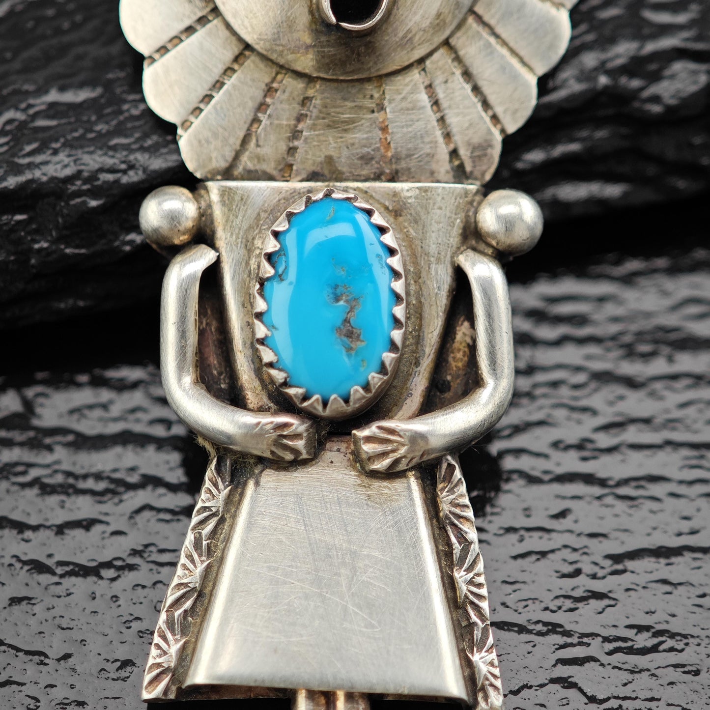 Navajo, Native American Kachina Pendant/Brooch Sterling Silver