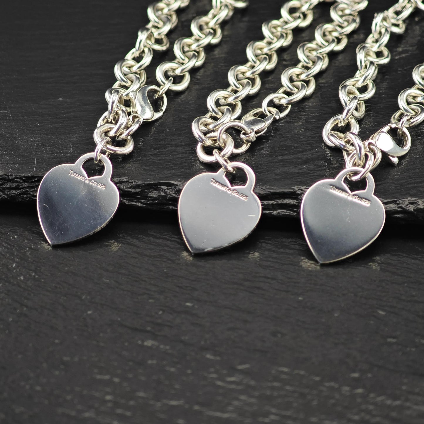 Choice of Tiffany Curb Link Tag Bracelets, Sterling Silver