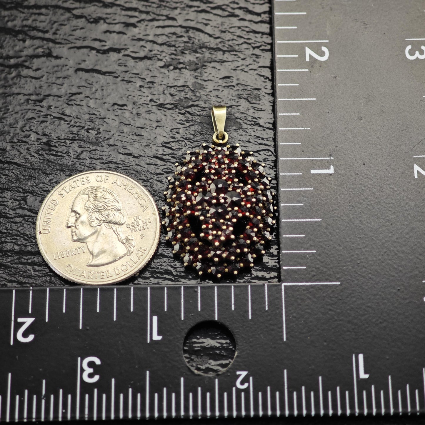 Choice of Bohemian Garnet Gold Filled or Sterling Silver Pendants P3041