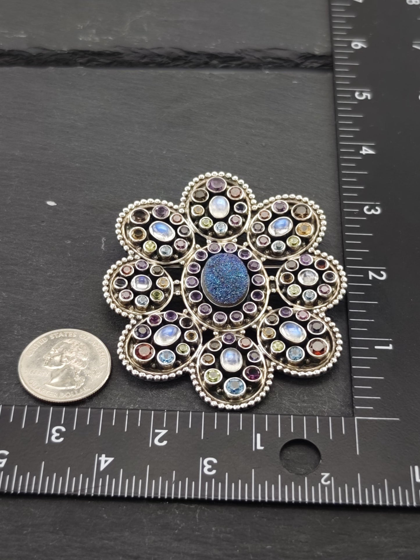 Large Nicky Butler Sterling Silver Brooch Pendant