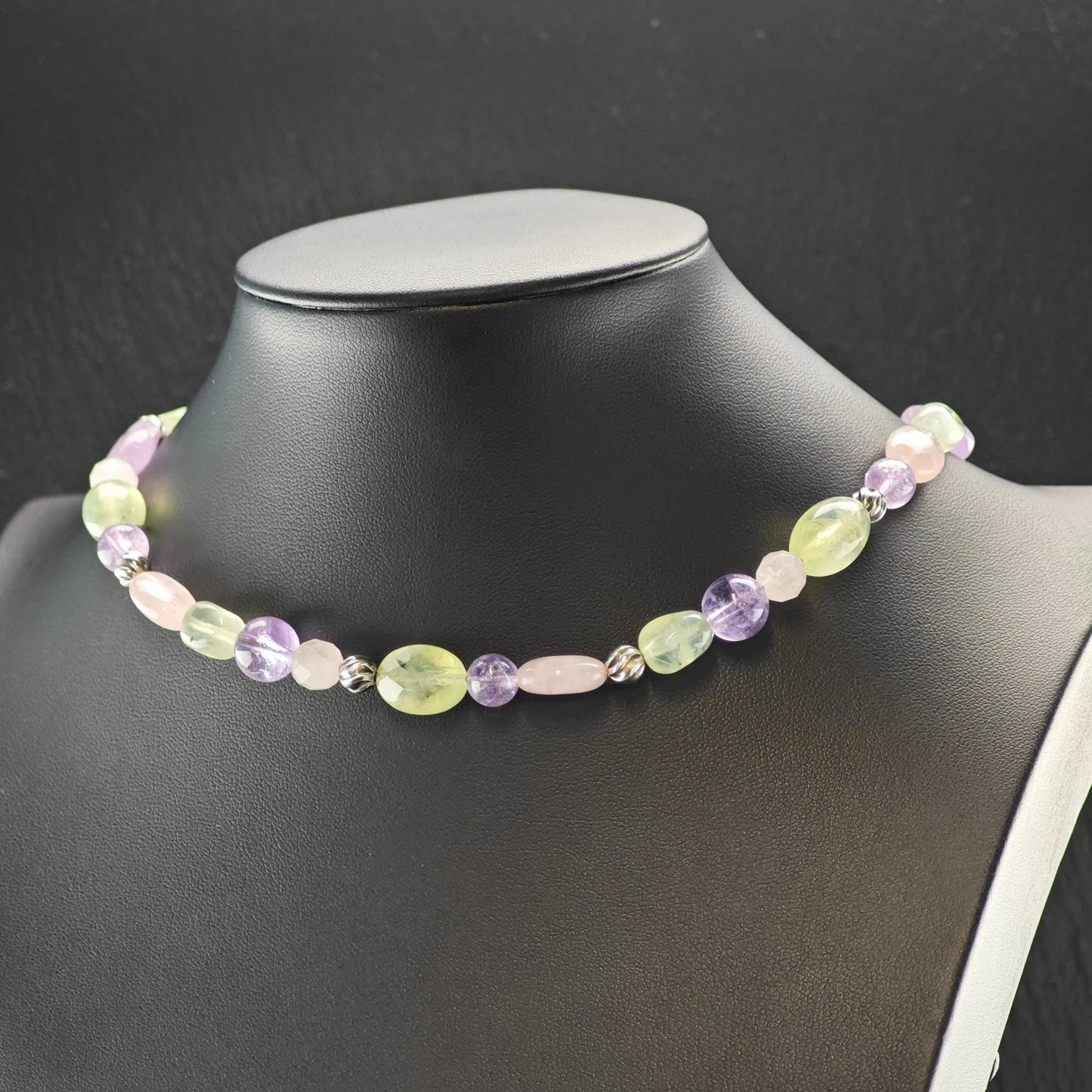 Carolyn Pollack Amethyst Prehnite Beaded Necklace N2645