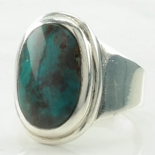 Vintage Native American Silver Ring Turquoise Sterling Blue Size 6 1/2