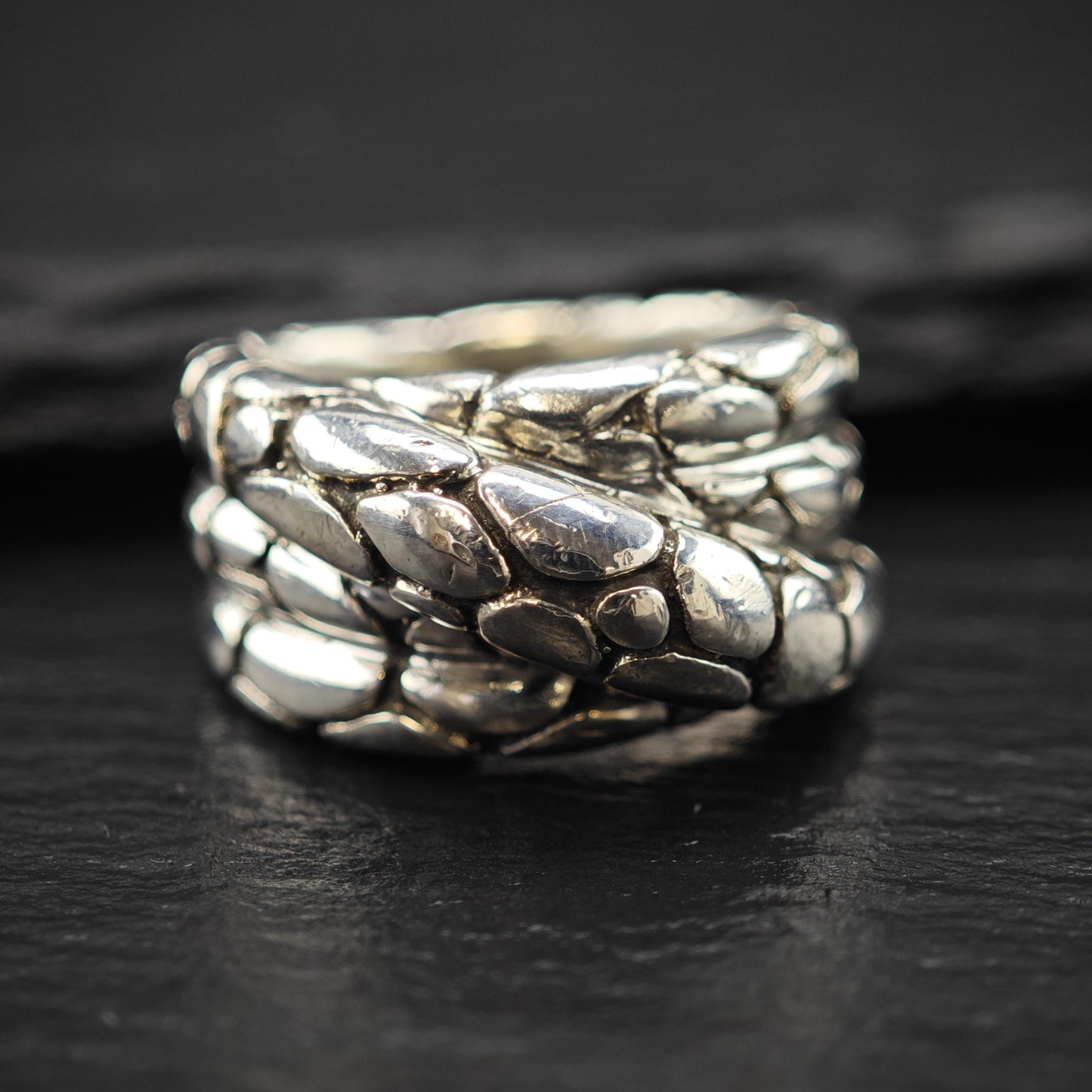 Vintage John Hardy Kali Twist Ring Sterling Silver Sz 7 1/2 R6023