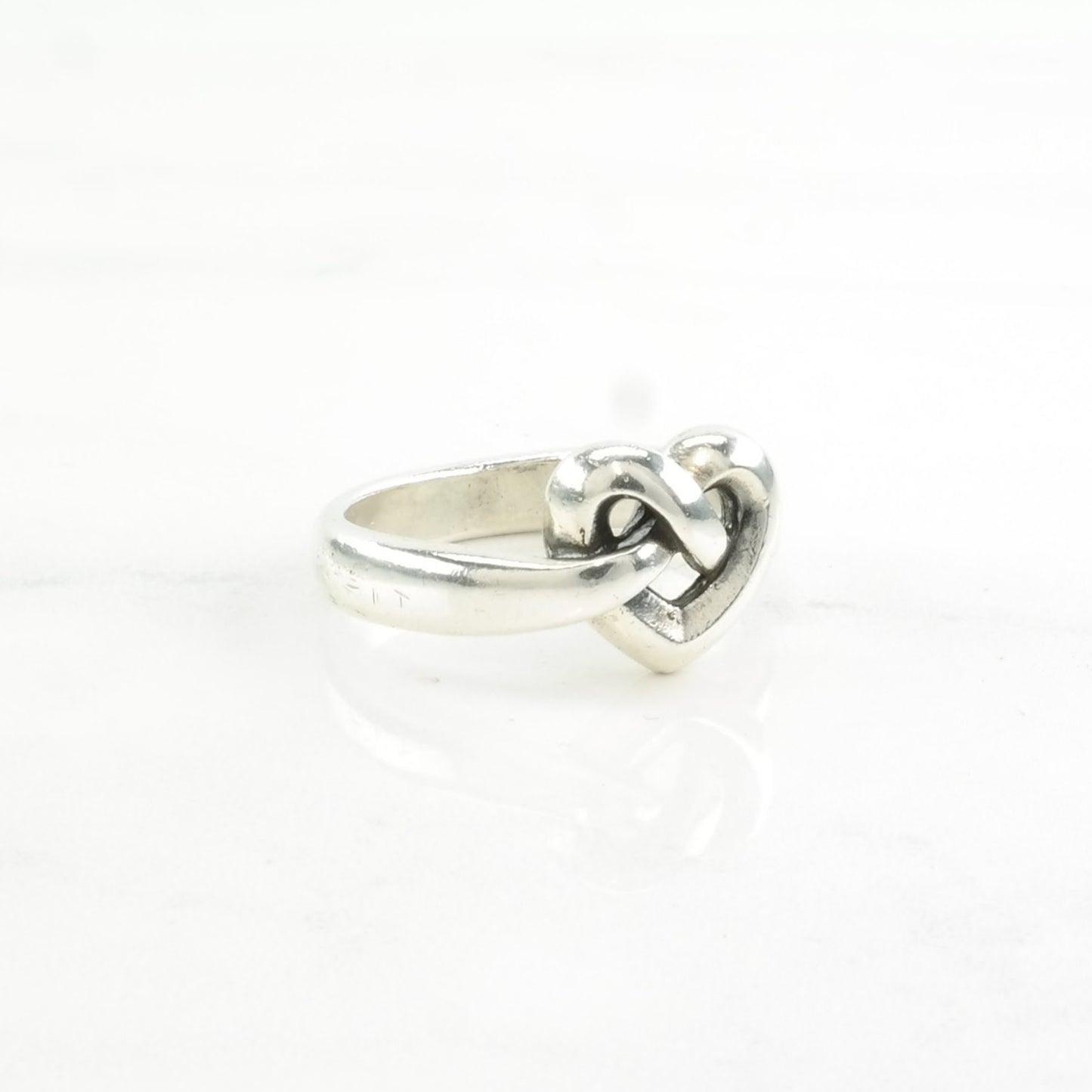 James Avery Silver Ring Heart Knot Sterling Size 7 1/2