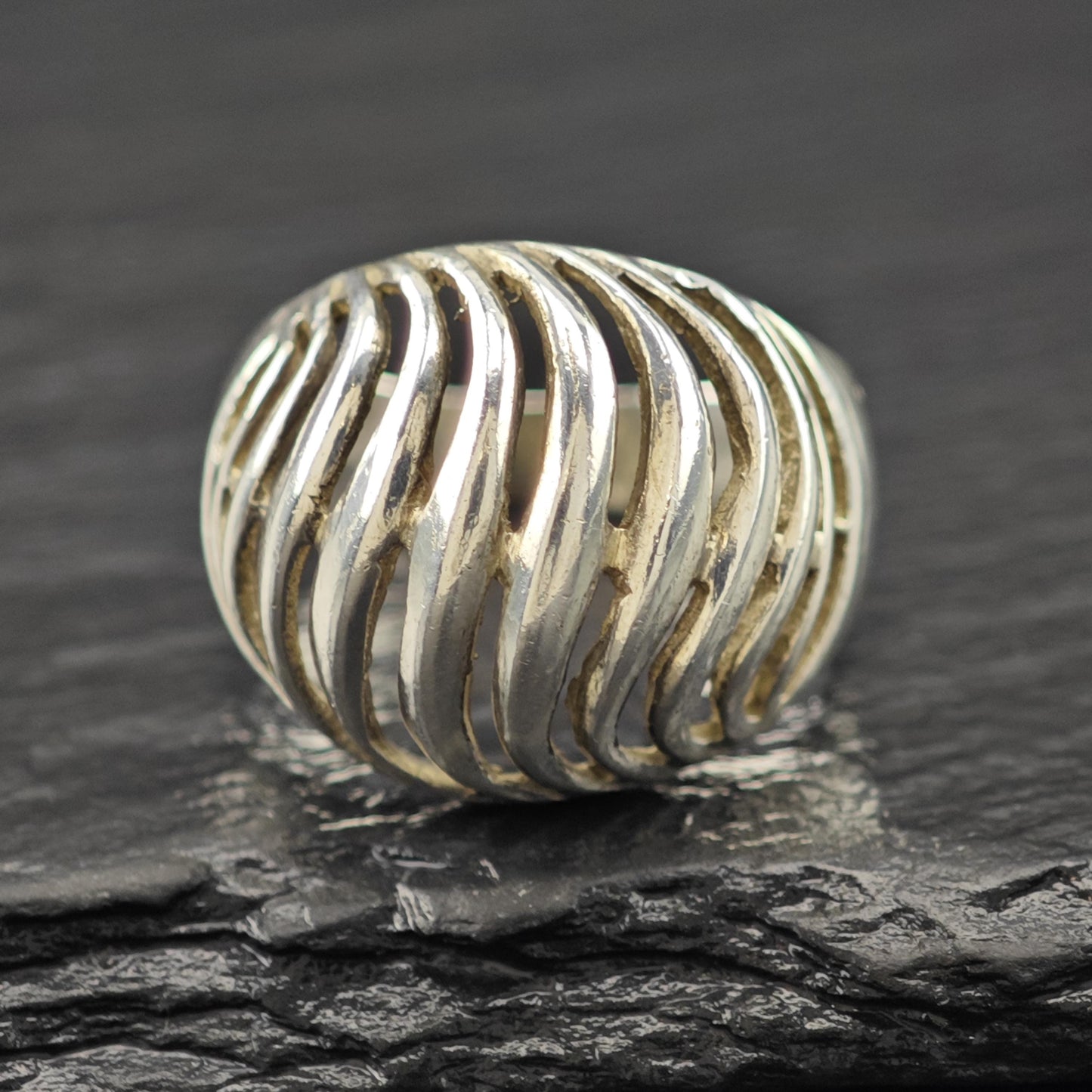 Sterling Silver Dome Ring Classic Rounded Band Size 7 R6117