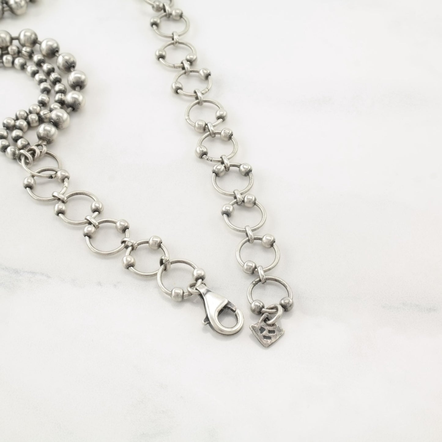 Vintage Silpada Oxidized, Sterling Silver 3 Strand Necklace N2380