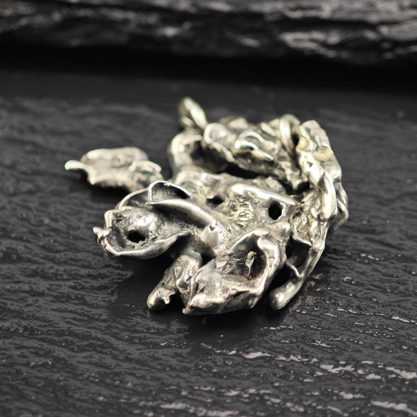 Brutalist Sterling Silver Pendant P3072