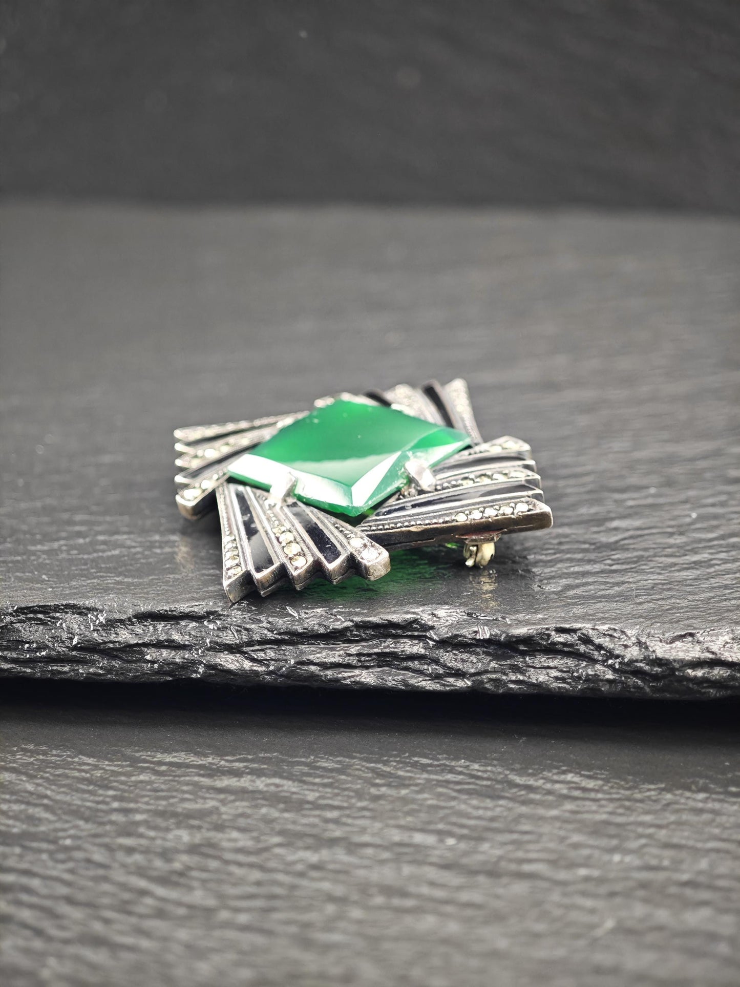 German Art Deco, Abstract Brooch Sterling Silver