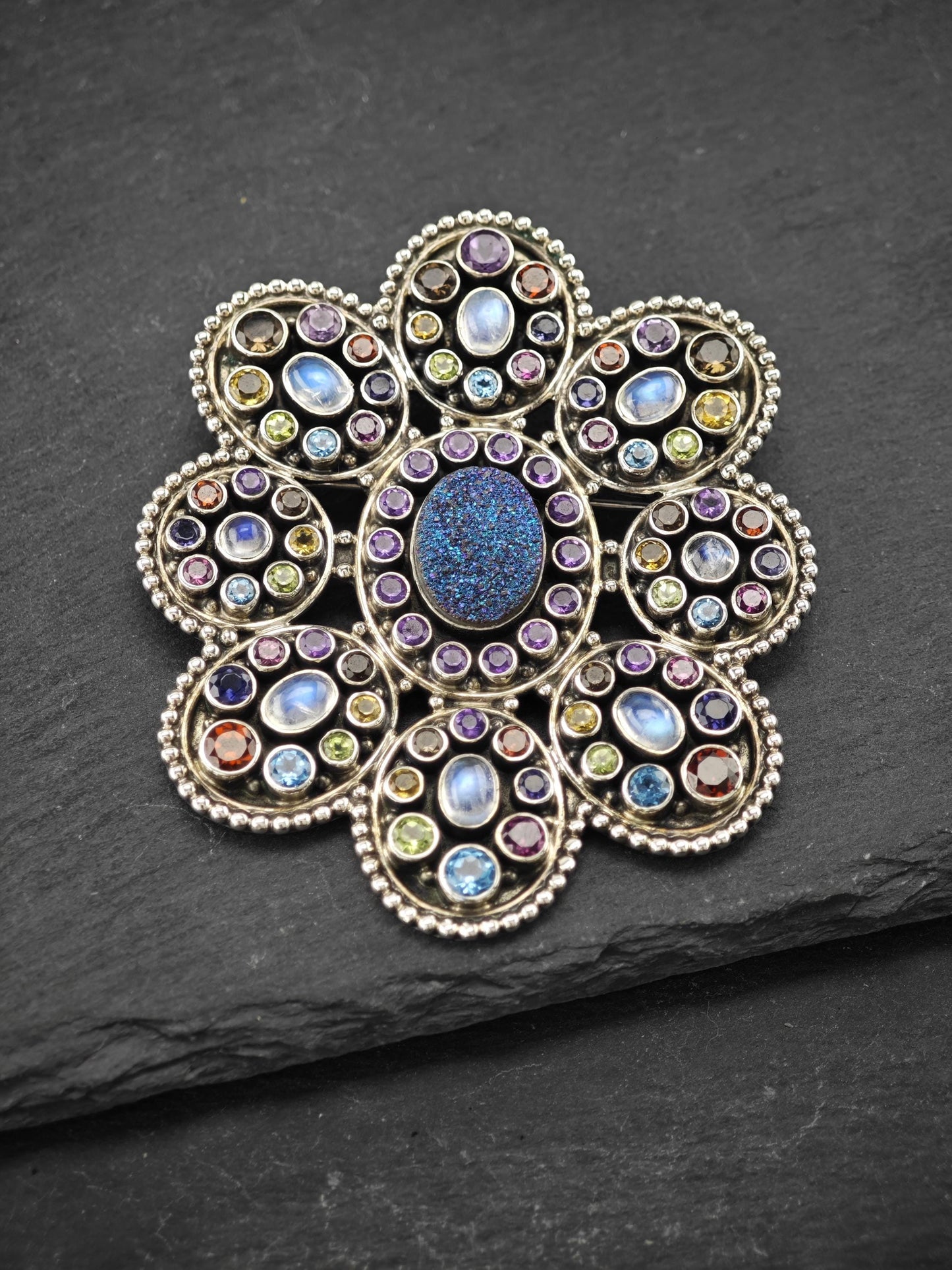 Large Nicky Butler Sterling Silver Brooch Pendant