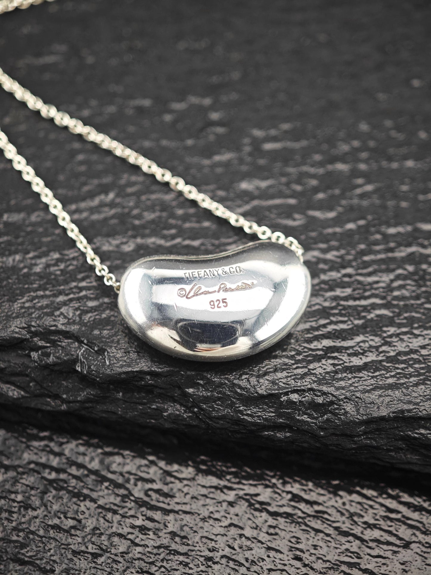 Vintage Tiffany & Co, Bean Necklace Sterling Silver N2498