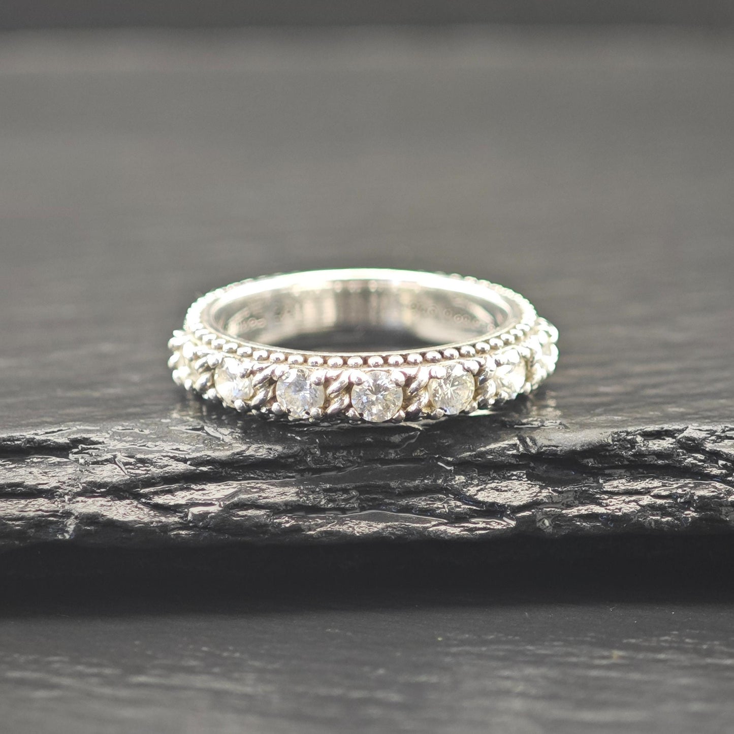 Judith Ripka CZ Band Sterling Silver