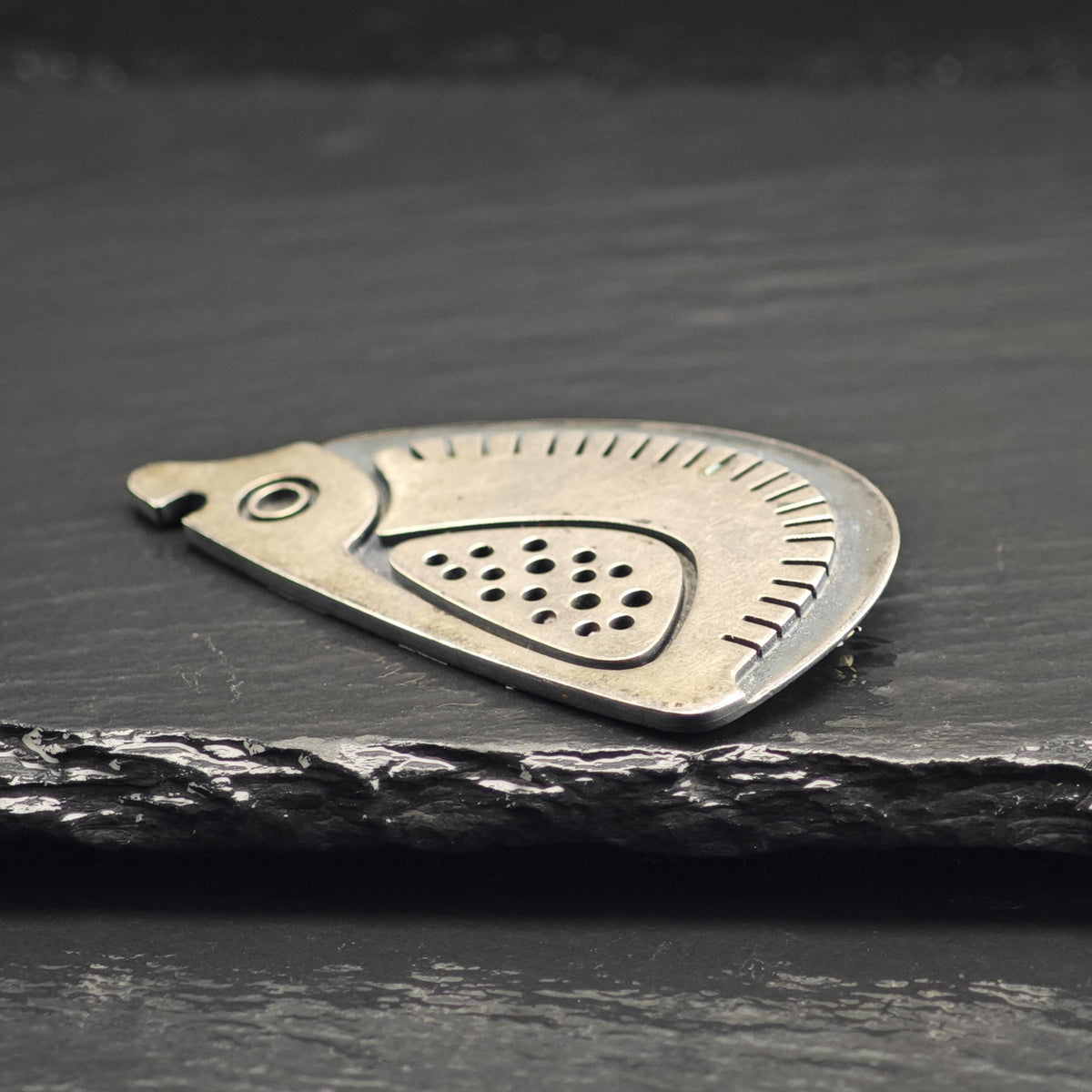 Jay Tuttle MCM Hedgehog Sterling Silver Brooch B2259