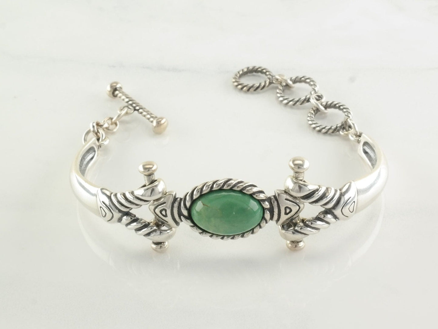 Southwest Sterling Silver and Turquoise link Bracelet