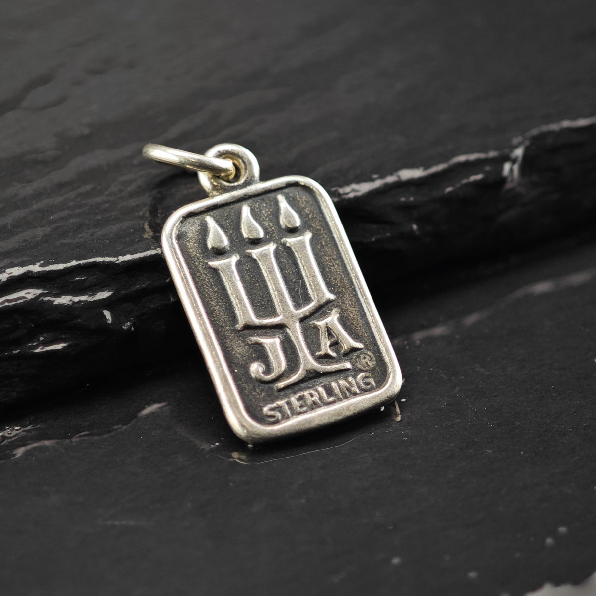 Vintage Retired James Avery Sterling Silver Hallmark Tag Charm P3169