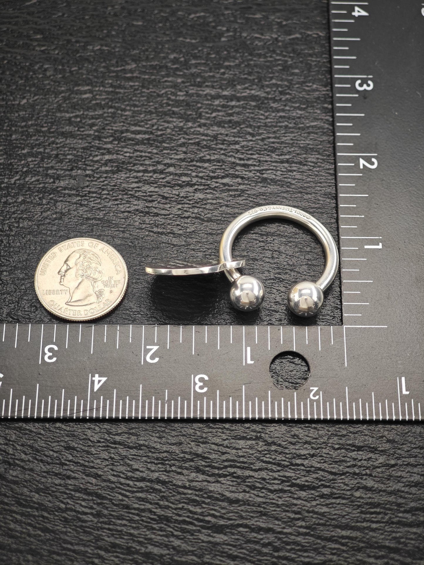 Vintage Bull Key Ring Tiffany & Co. Tag Unique Gift Sterling Silver