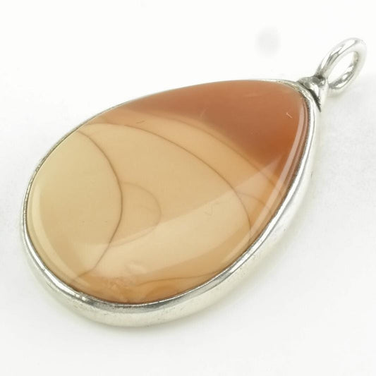 Vintage Landscape Jasper Sterling Silver Pendant