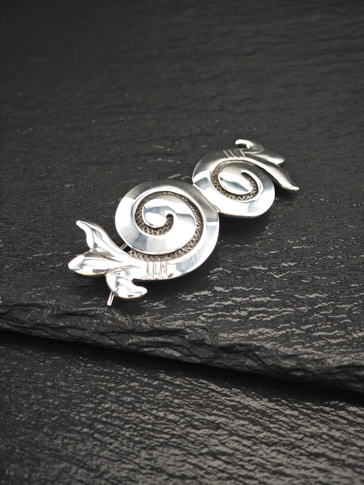 Taxco Style, Swirl Barrette Sterling Silver MISC0314