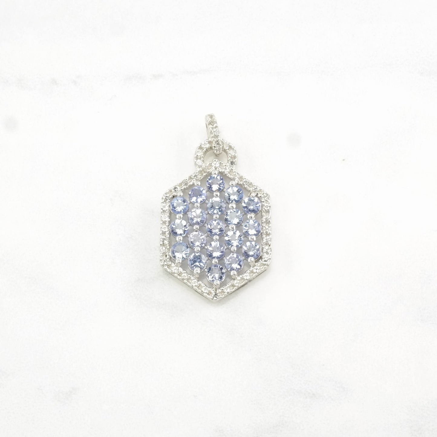 Vintage Tanzanite Spinel Sterling Silver Pendant