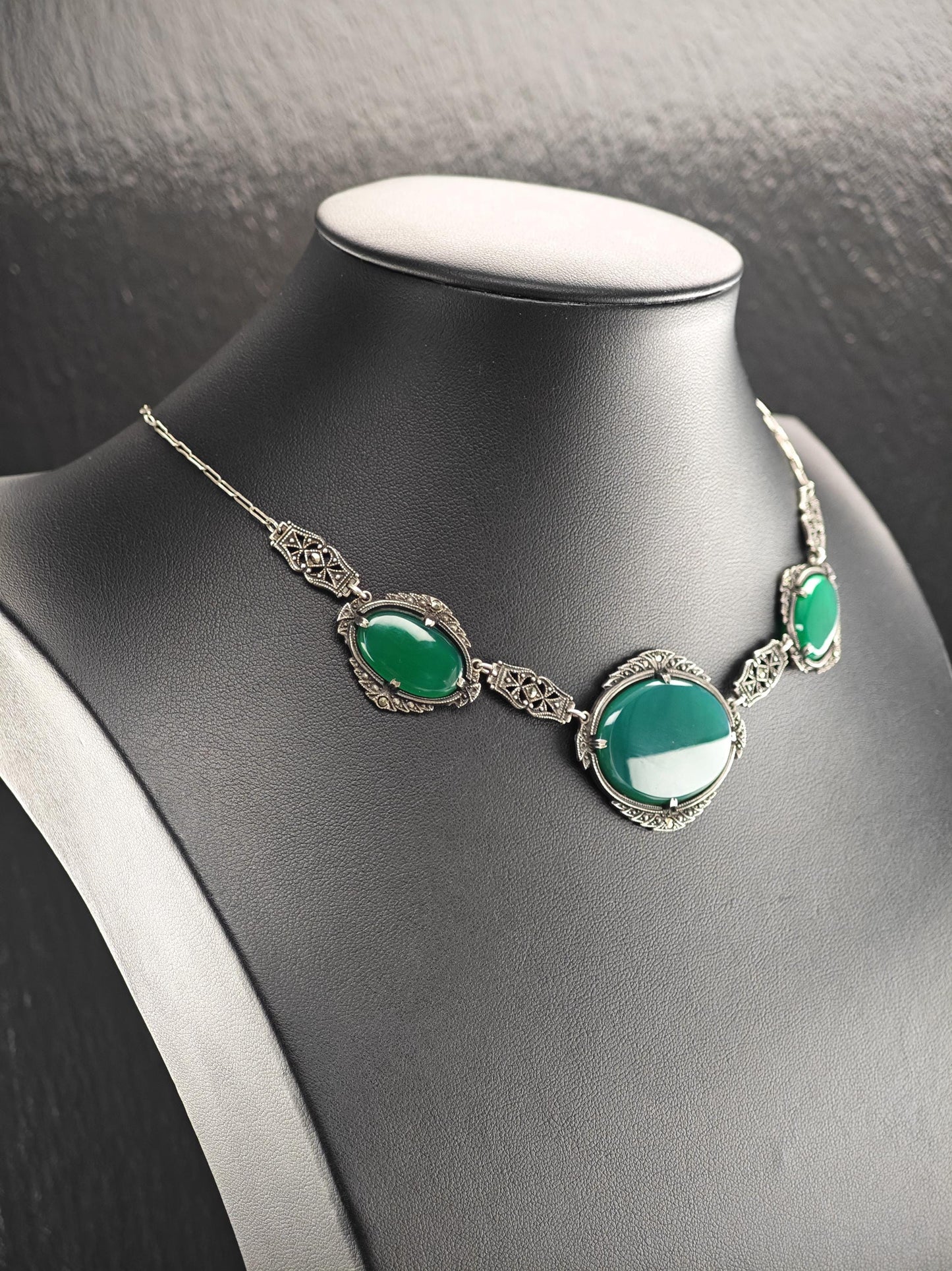 Green Necklace Sterling Silver N2518