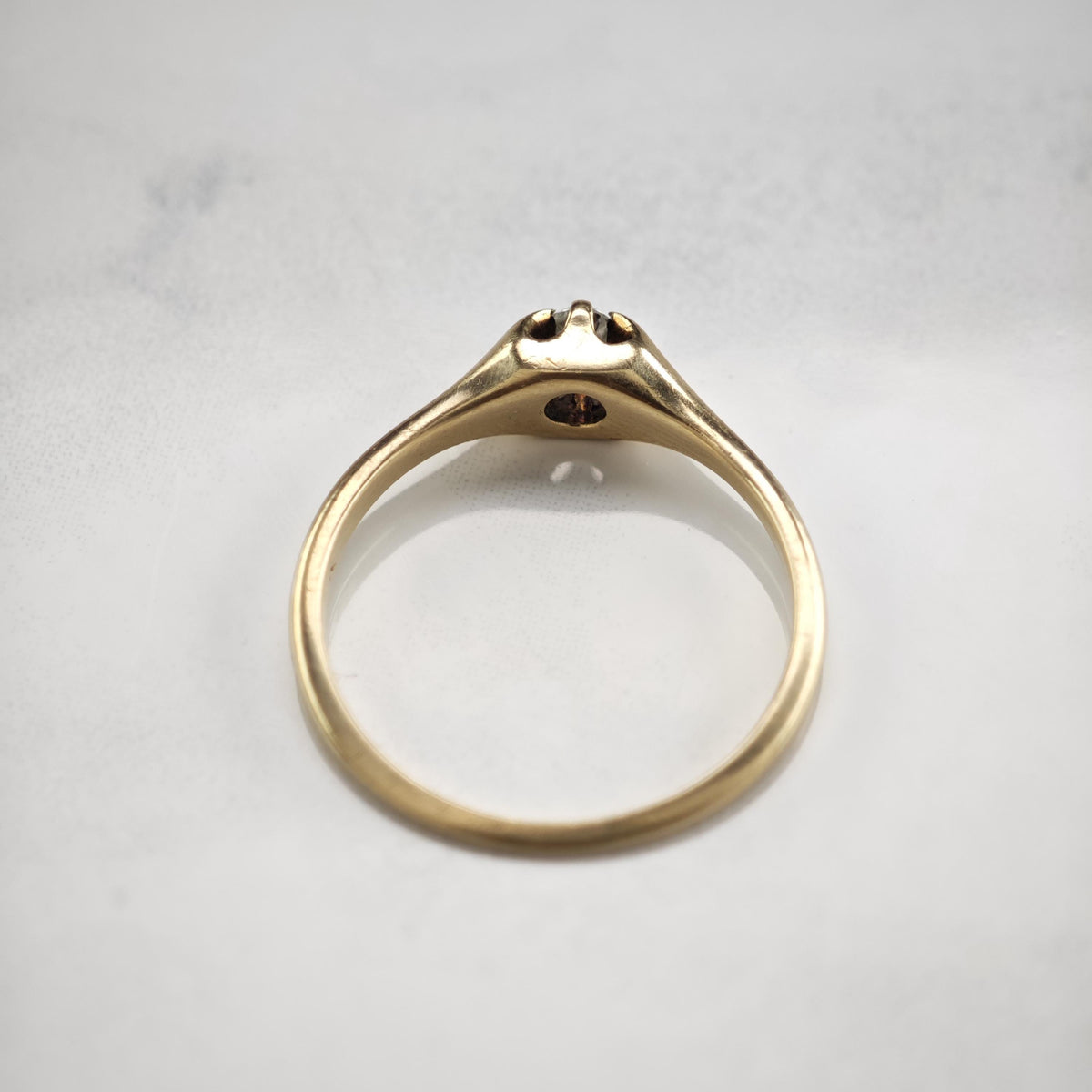 AS IS Antique Diamond 14K Gold Ring Sz 6 R6809