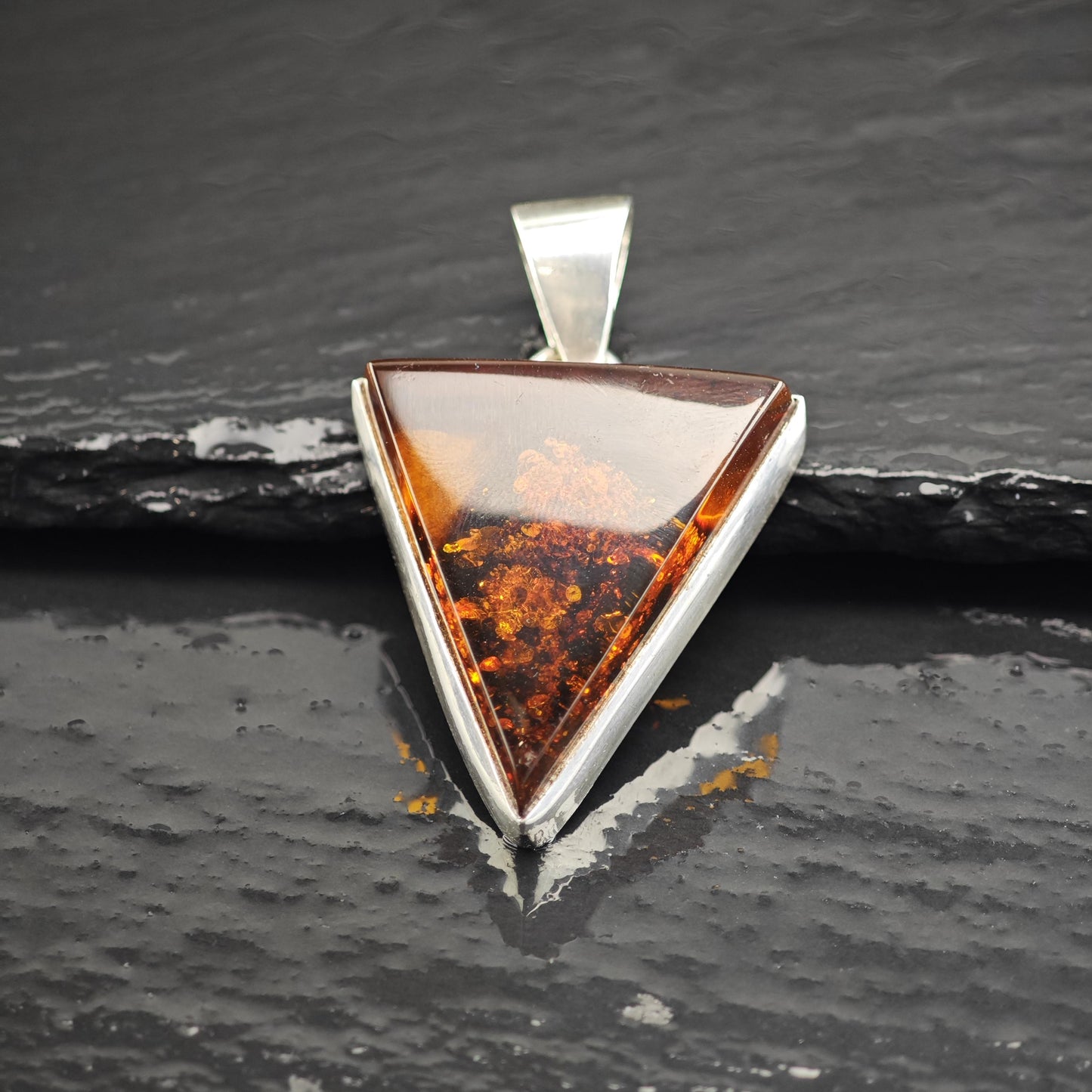 Baltic Amber Pendant Sterling Silver P3037
