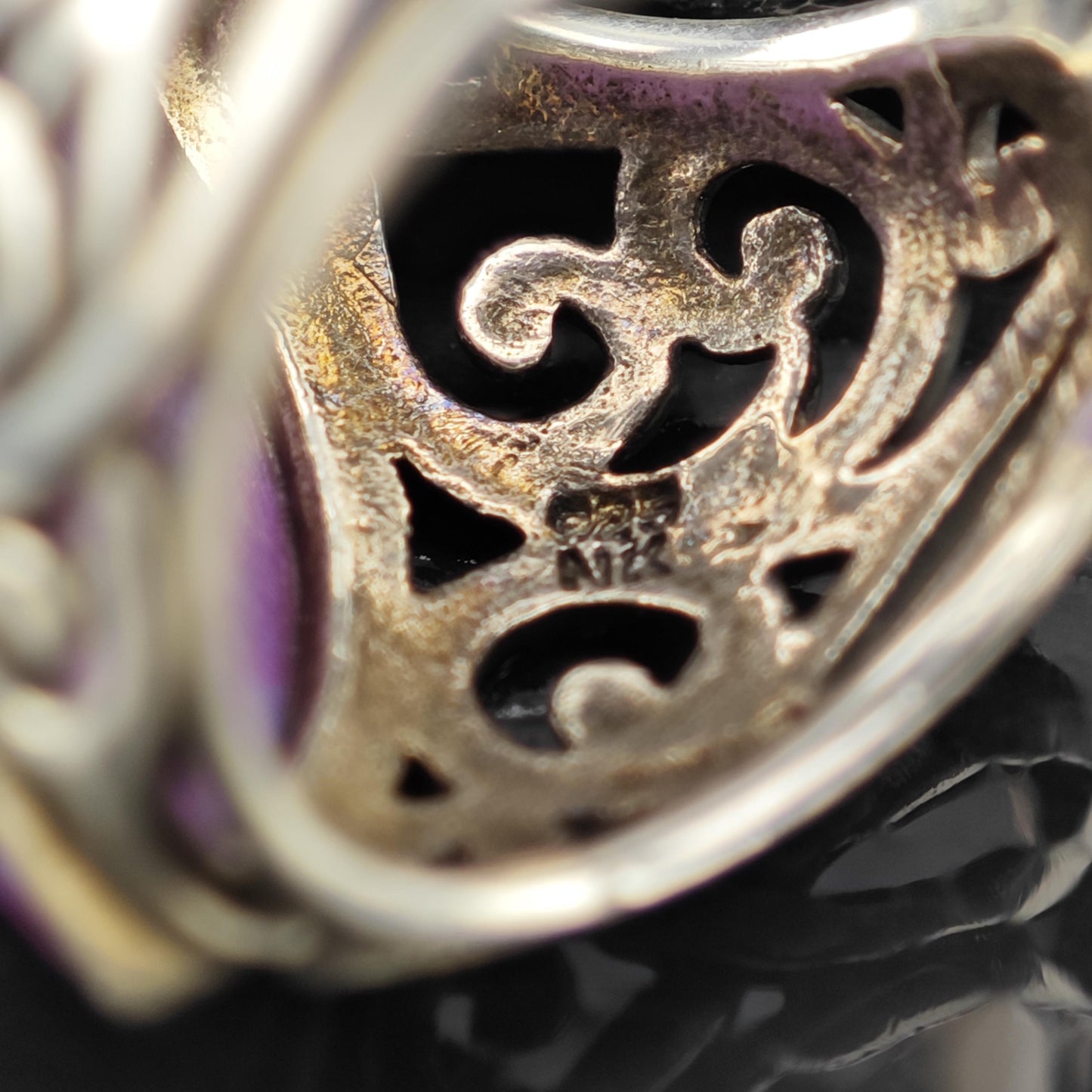 Purple Mojave Statement Ring Sterling Silver Size 5 3/4 R6082