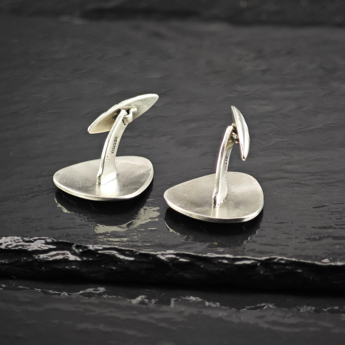 Enamel African Impala Hunting Sterling Silver Cufflinks MISC0434