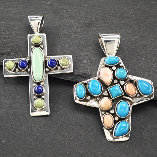 Choice of Vintage DTR Cross Pendants Sterling Silver