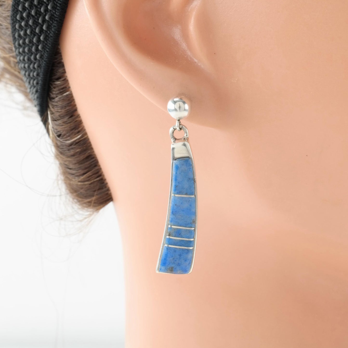 Choice Relios & TSF Dangle Earrings Sterling Silver Lapis Sodalite Inlay