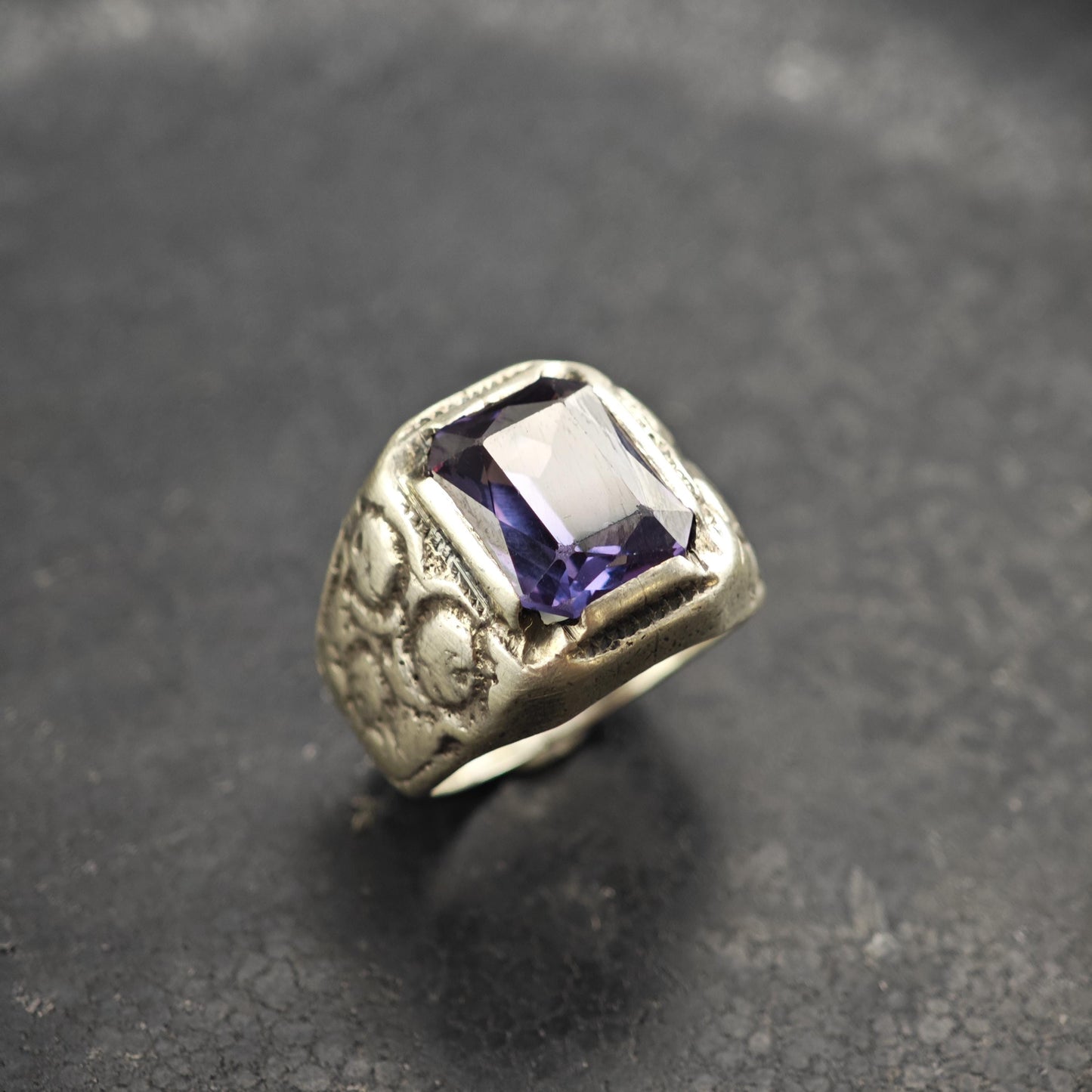 Color Change Corundum Sterling Silver Ring Sz 8 1/2 R6588