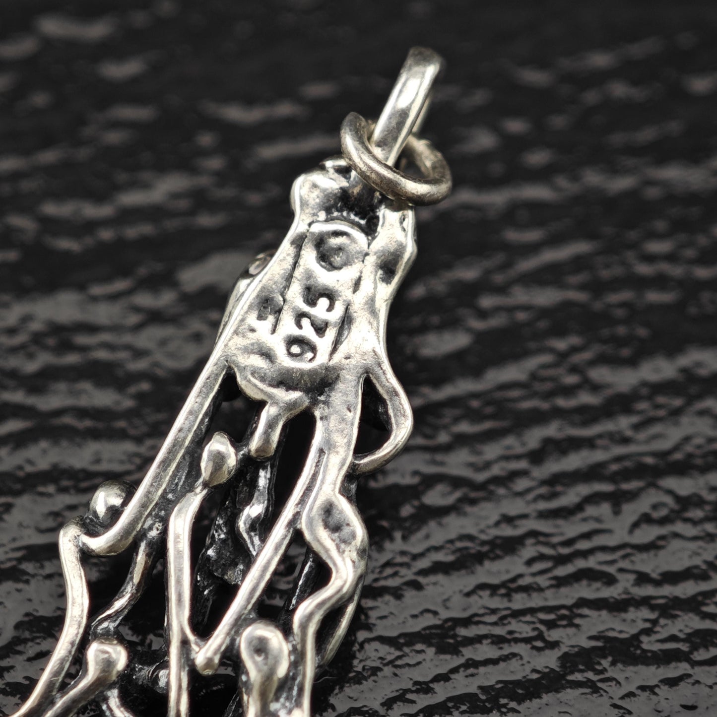 Brutalist Tiger Eye Pendant: Sterling Silver  Jewelry P2793
