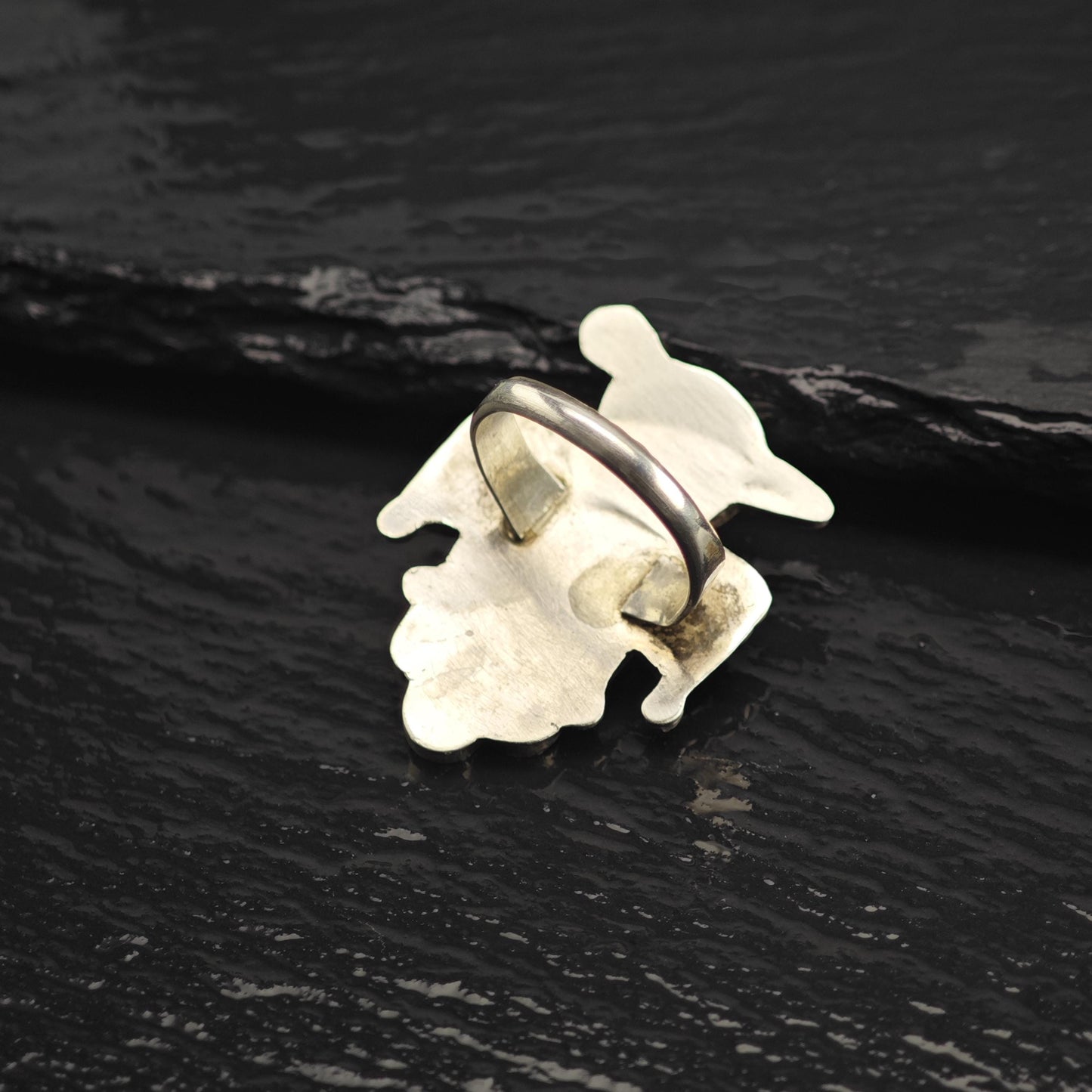 SW Multistone Inlay Thunderbird Sterling Silver Ring Sz 6 1/2 R6668