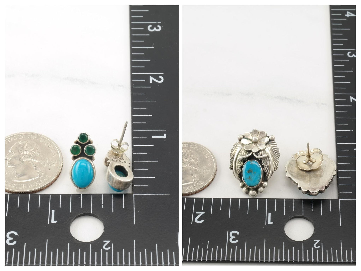 Choice of Vintage Native American & Nicky Butler Sterling Silver Stud Earrings