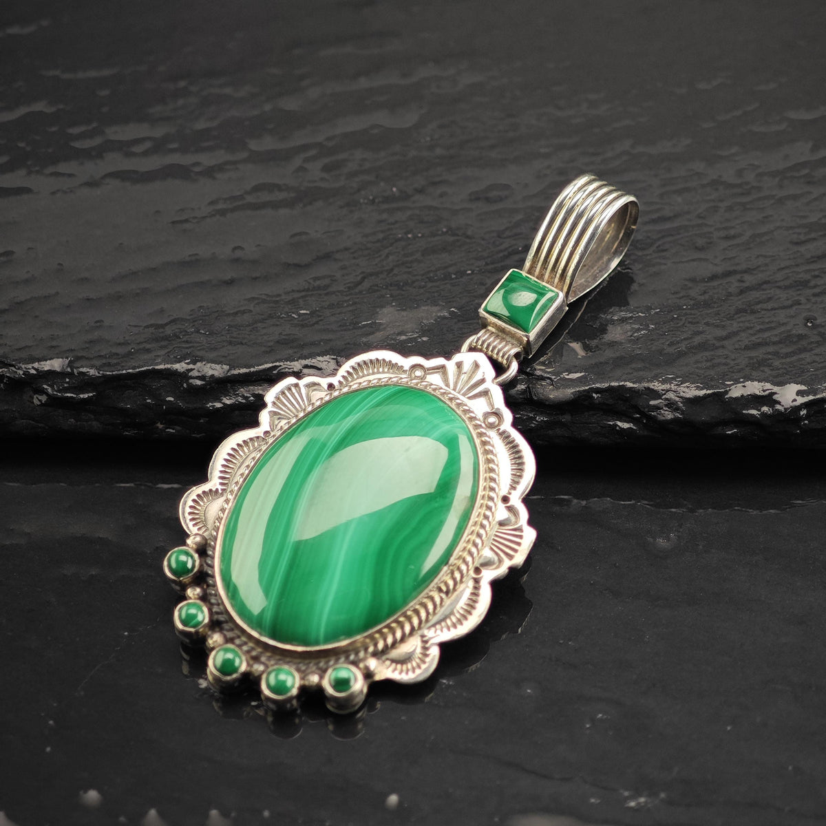 Choice of SW Oval Stone Pendant Sterling Silver P3134