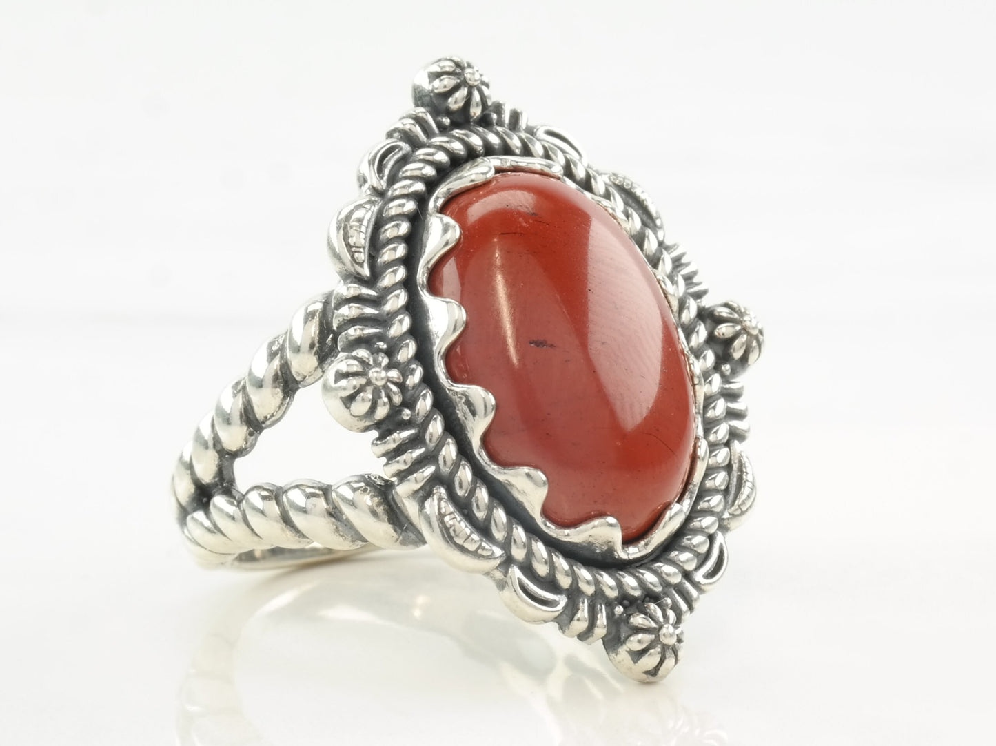 American West Ring Jasper Sterling Silver Size 9