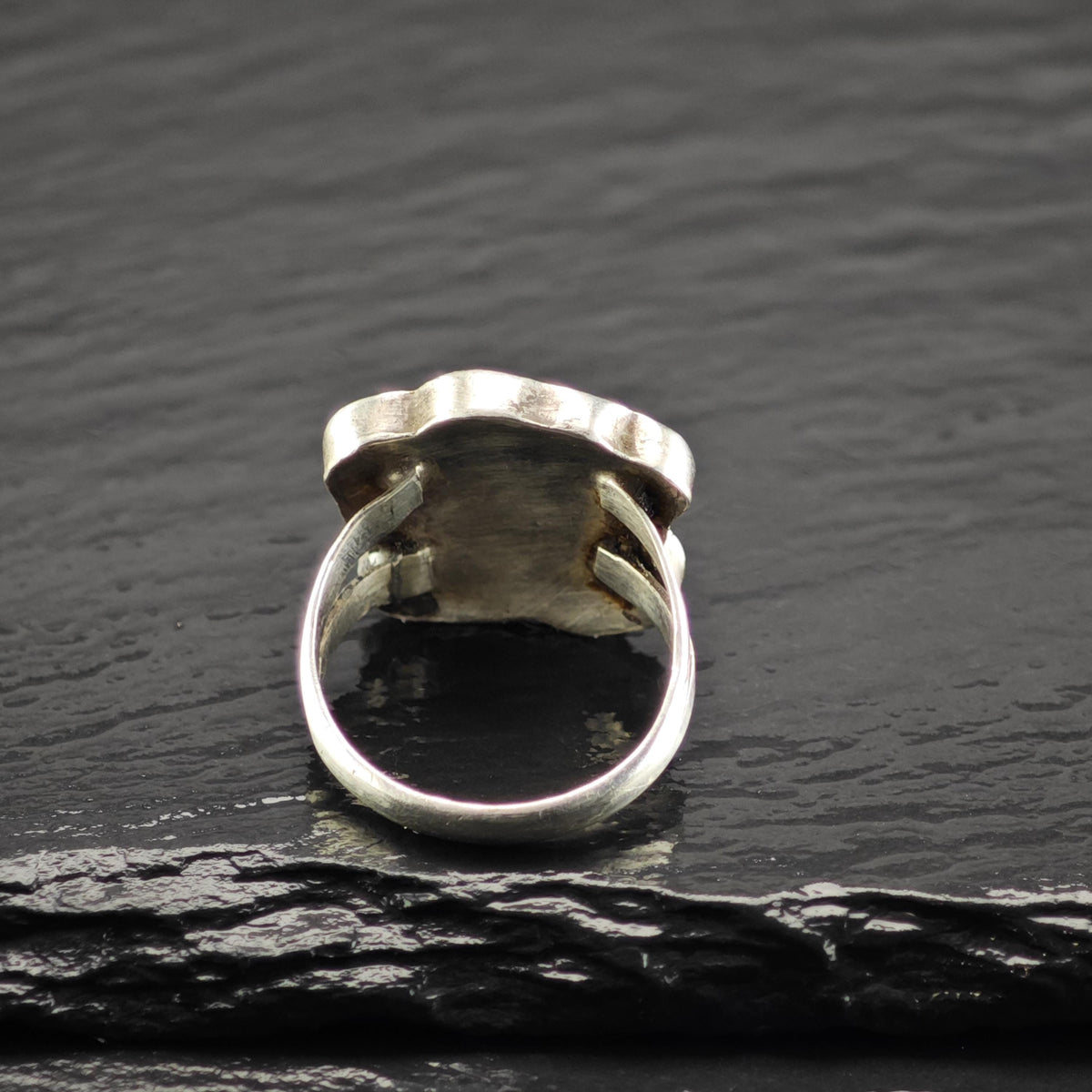 AS IS Zuni MOP Flower Sterling Silver Ring Sz 7 1/4 R6842