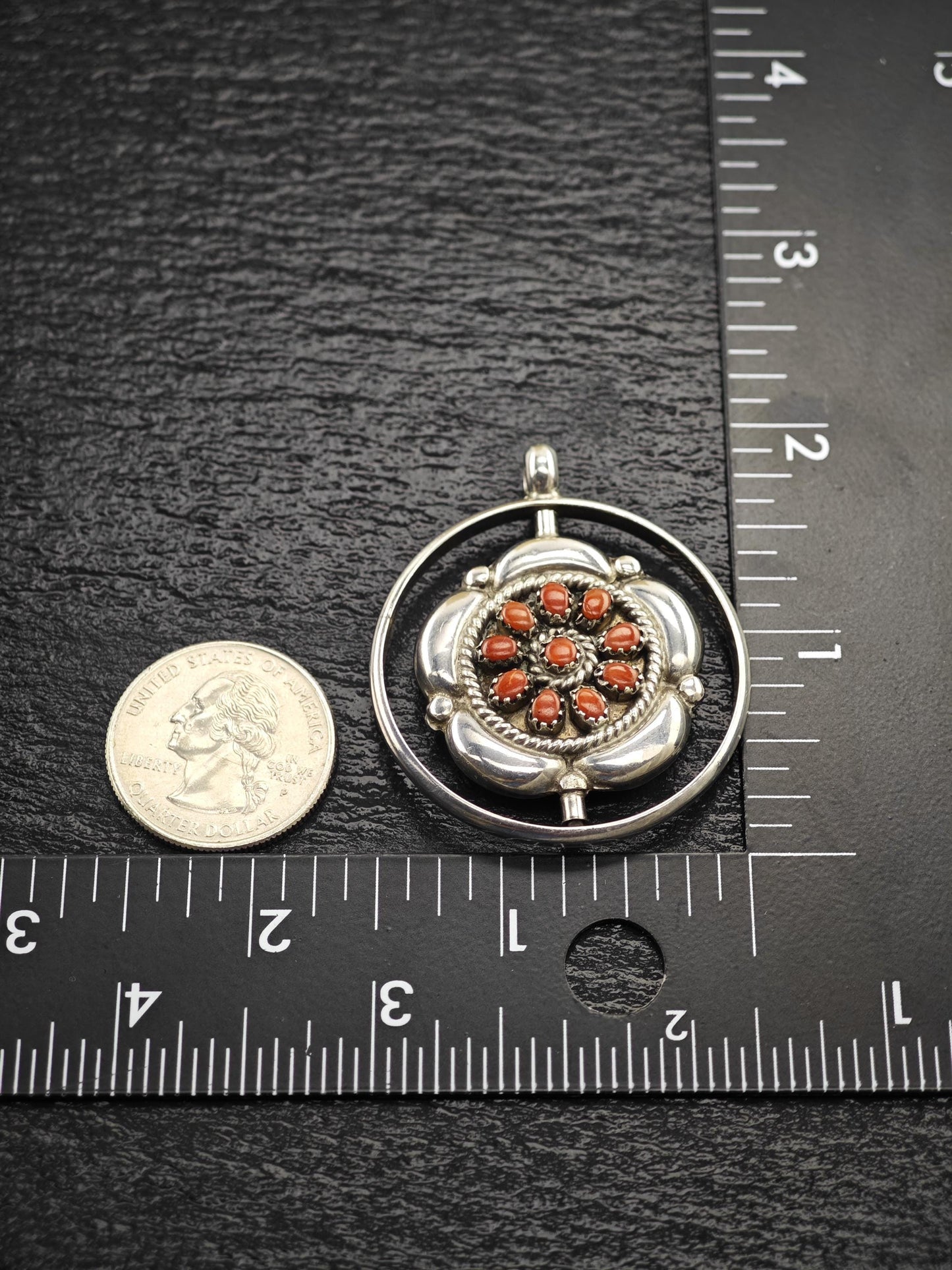 Zuni, Native Reversible, Pendant Sterling Silver P2726