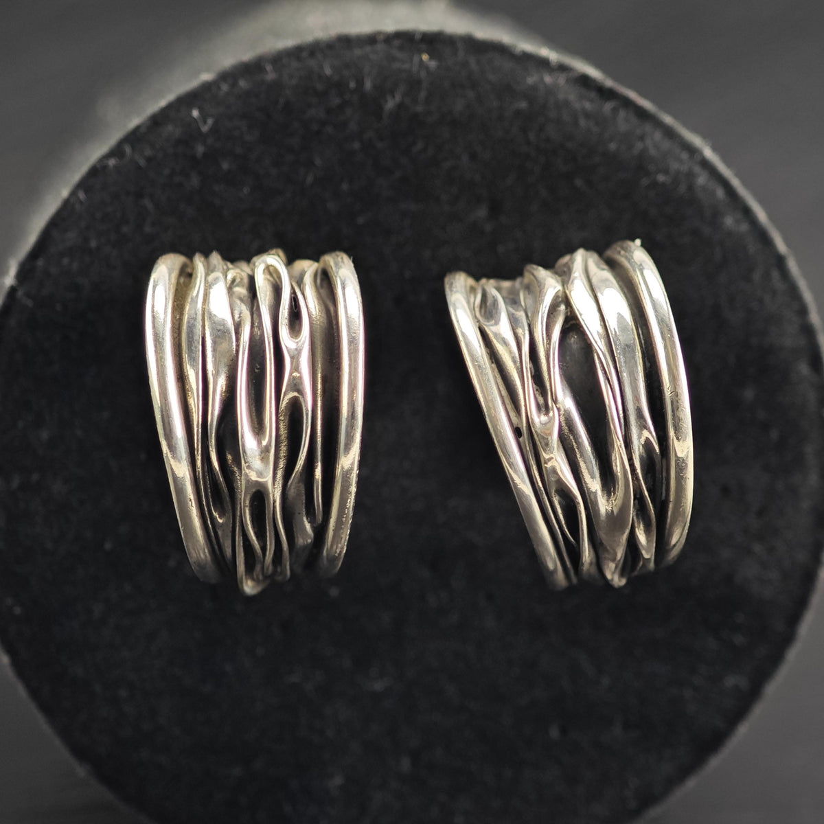 Stud Hoop Sterling Silver Earrings ER3200