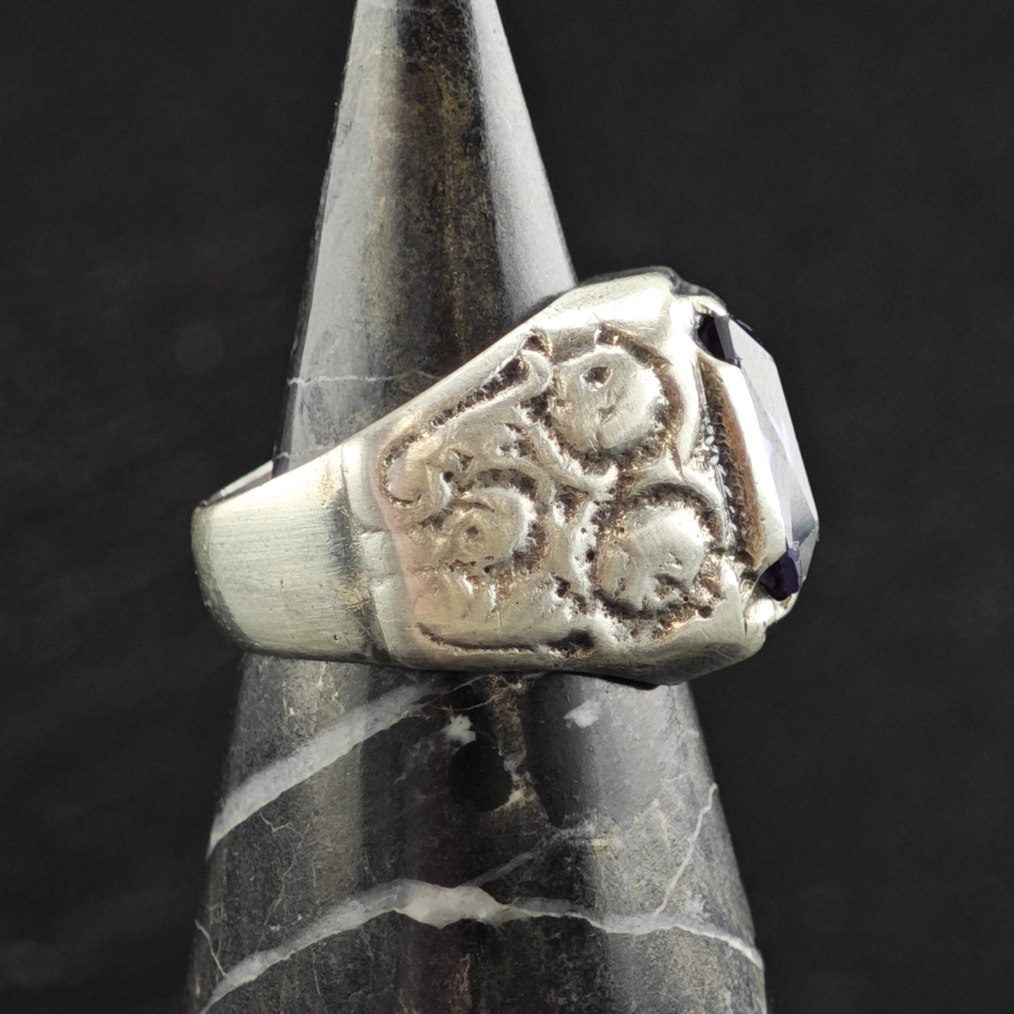 Color Change Corundum Sterling Silver Ring Sz 8 1/2 R6588