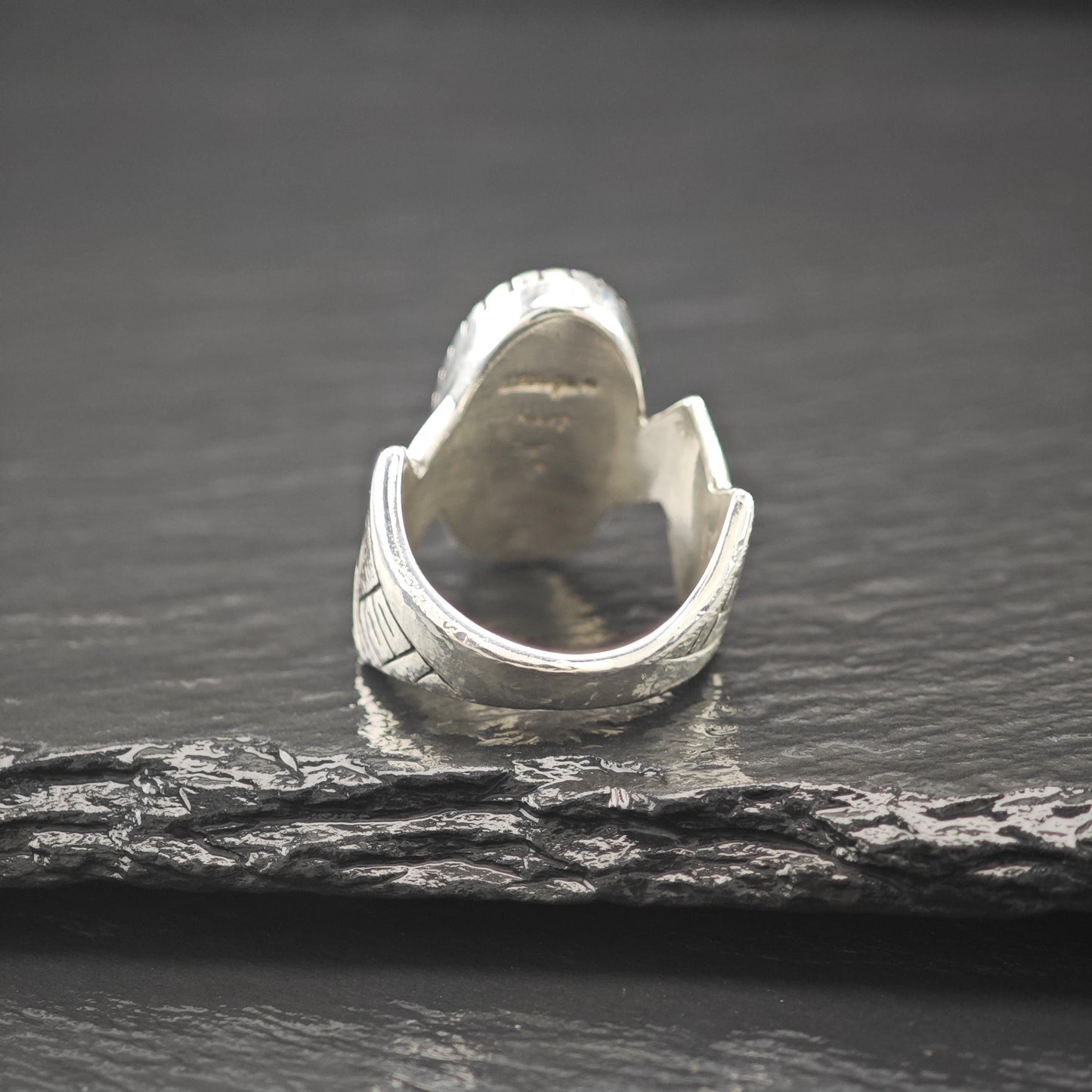 Native American Inlay Ring Sterling Silver