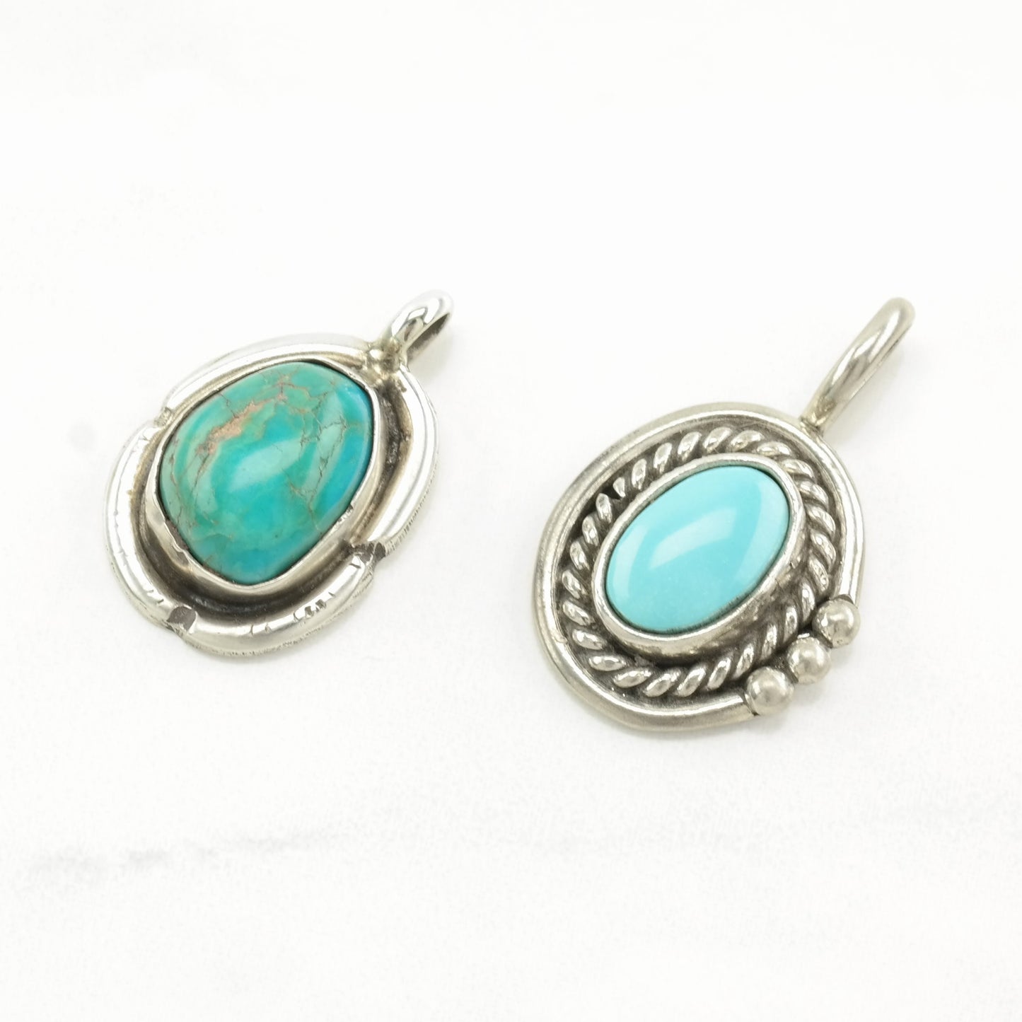 Vintage Native American Turquoise Sterling Silver Pendant