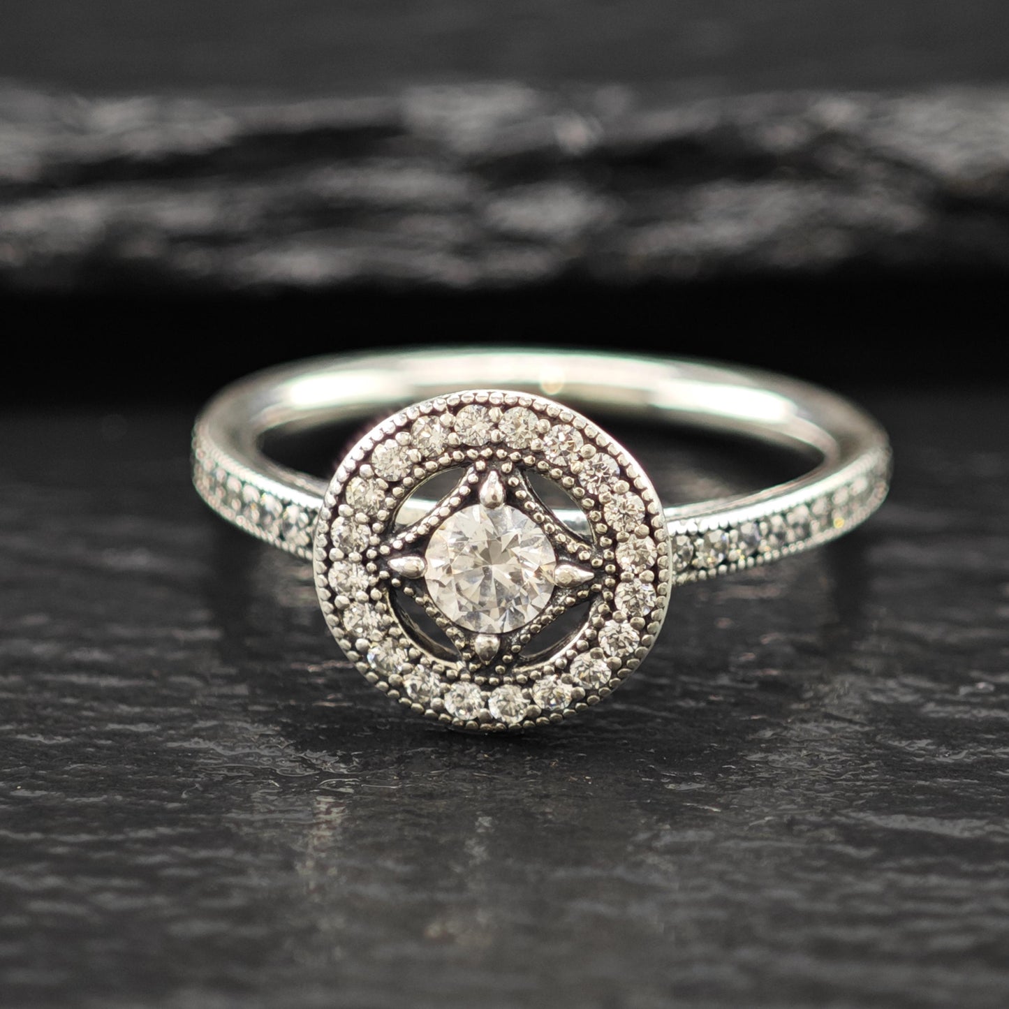 Pandora Charm Ring Sterling Silver Size 9 1/4 R6060