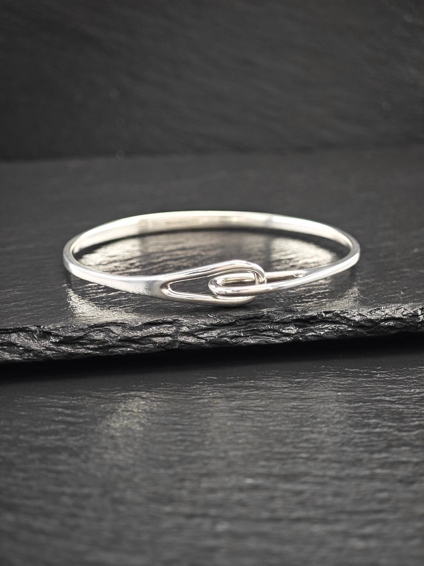 Tiffany & Co. Interlocked, Minimalist Bangle Bracelet Sterling Silver