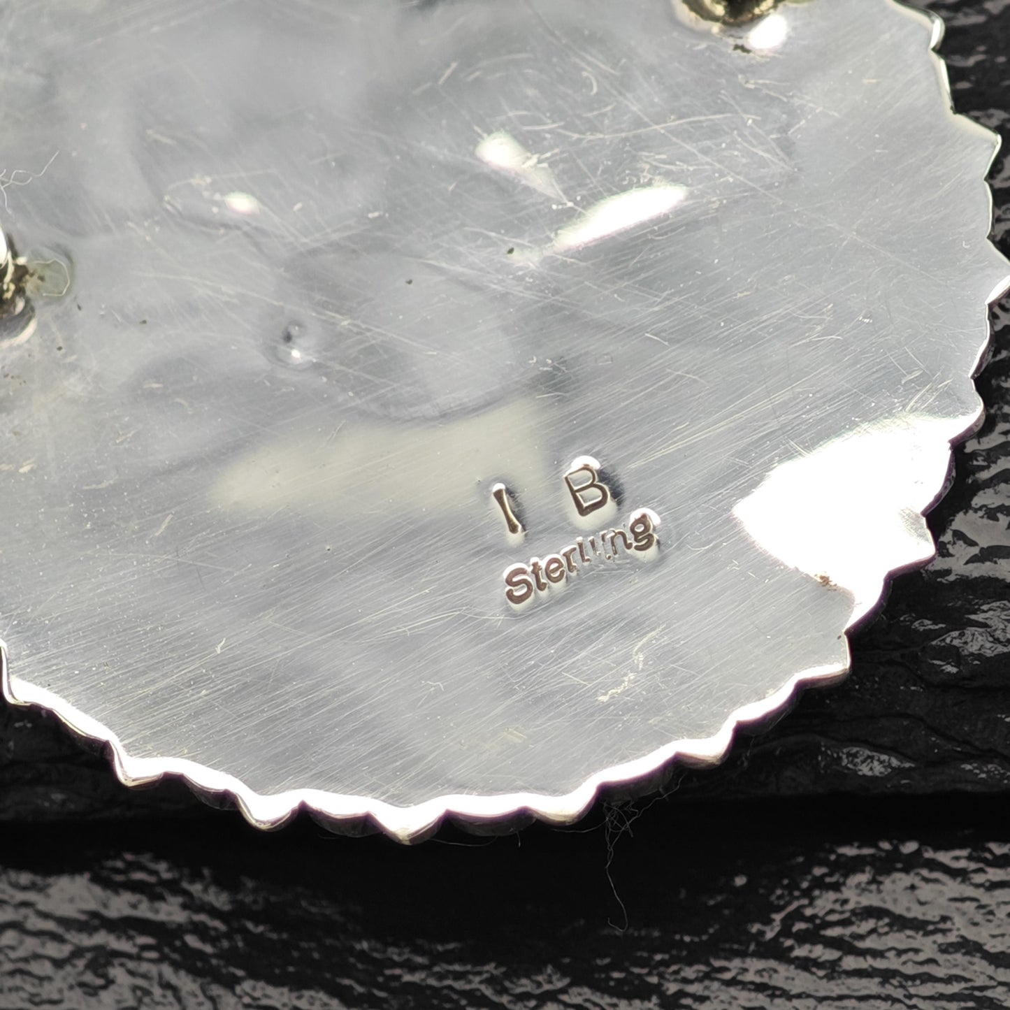 Vintage Southwest Sterling Silver Brooch Cluster, Blue Block Turquoise