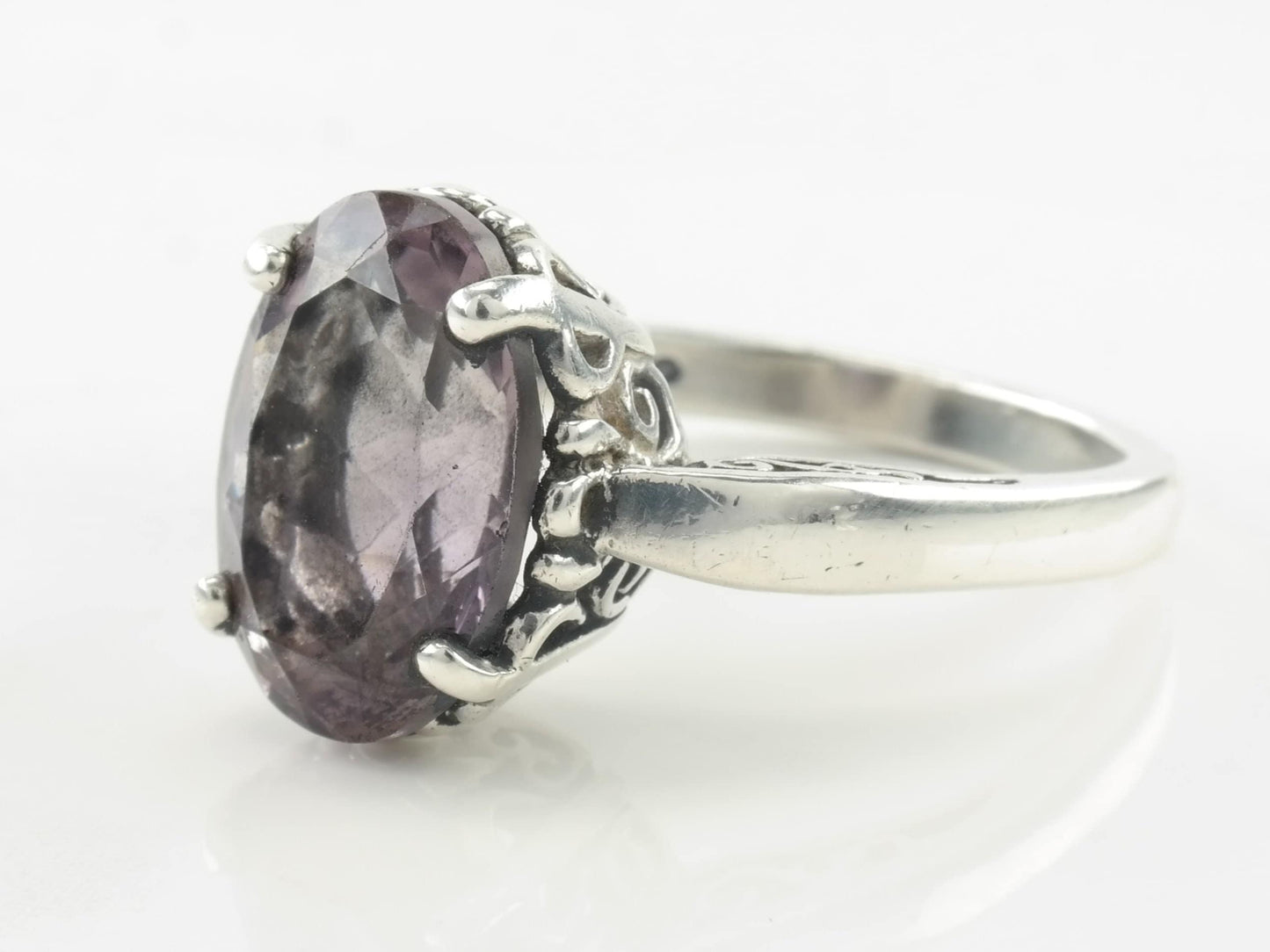 Kabana Sterling Silver Ring Amethyst Size 9