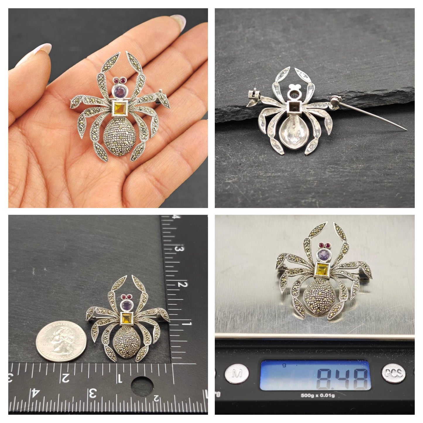 Choice of Sterling Silver Insect Brooches