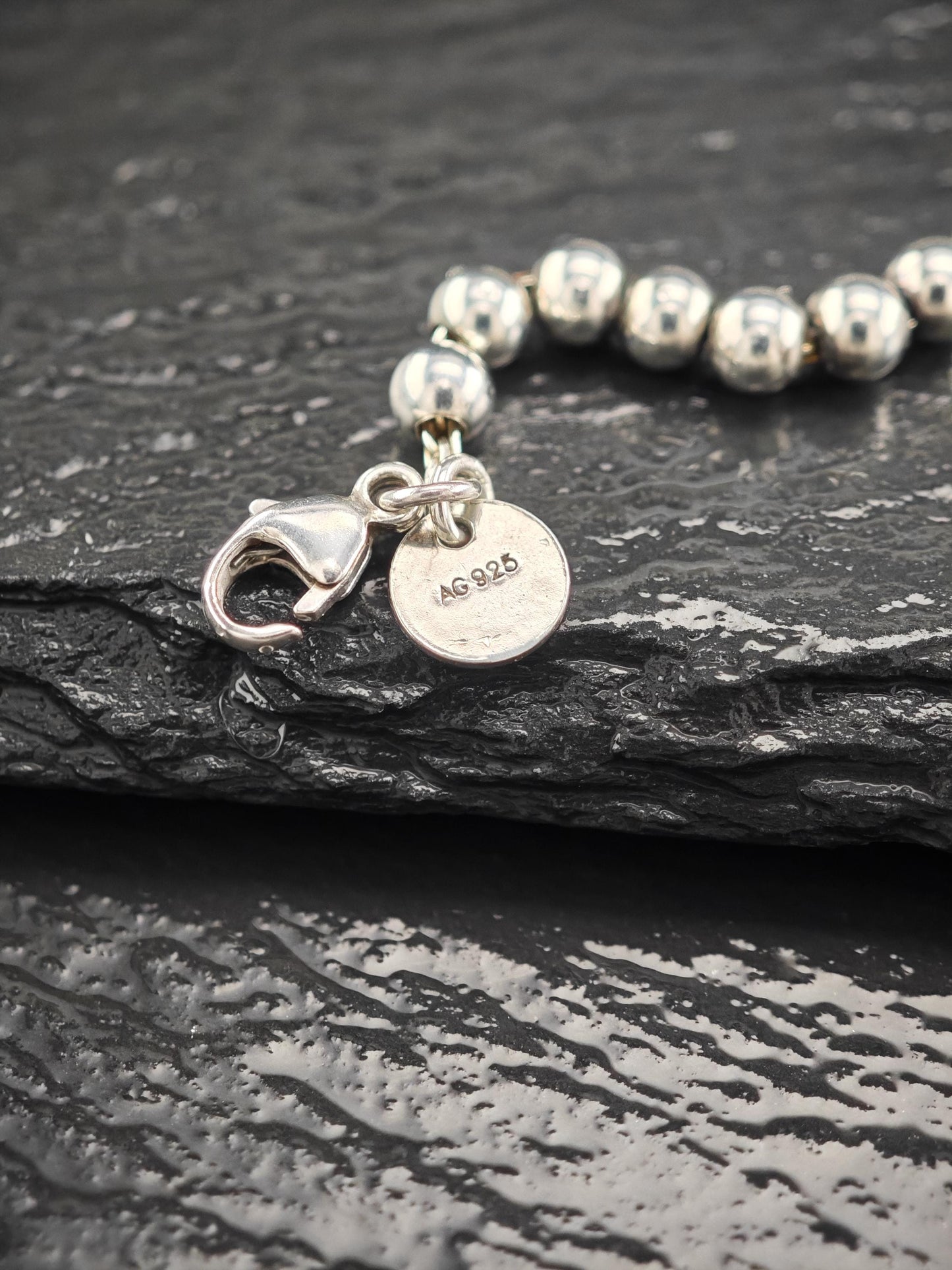 Vintage Tiffany & Co. Teal Heart Charm Bracelet Sterling Silver